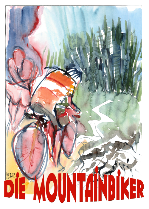 Plakat Die Mountainbiker